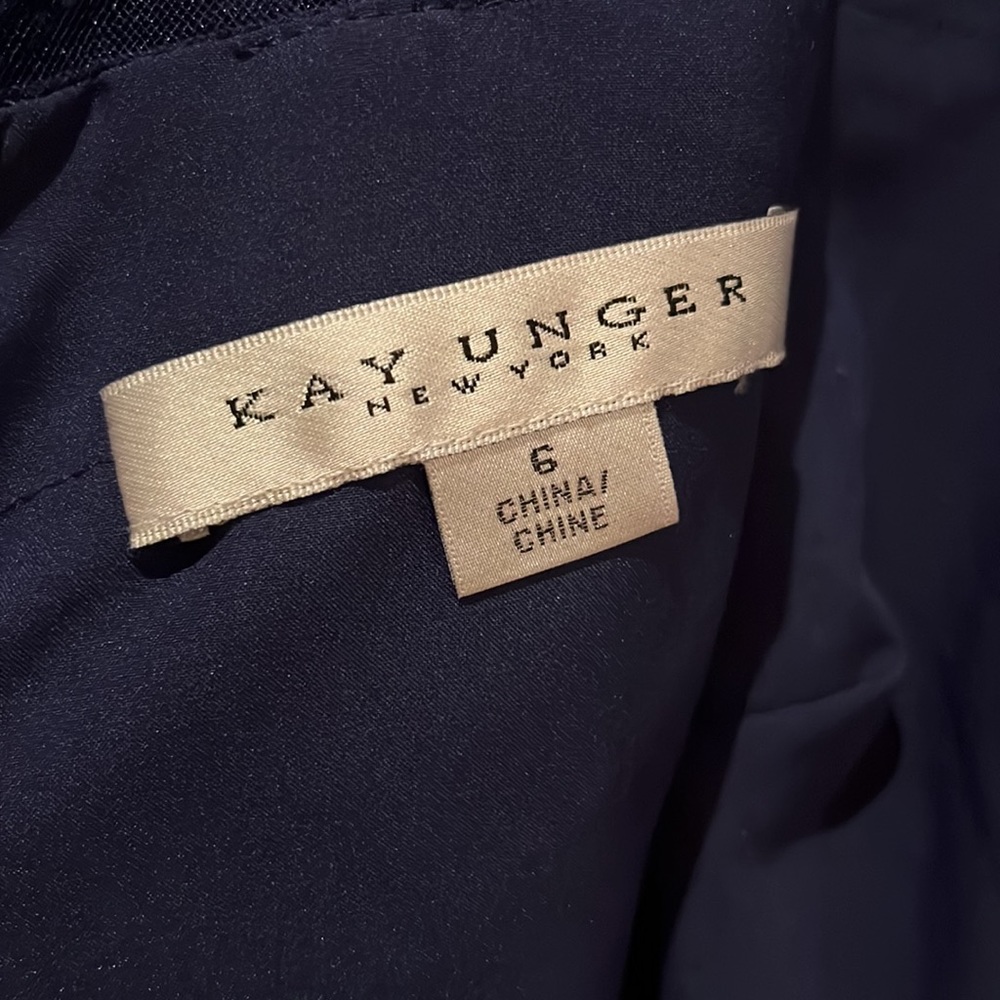 Kay Unger New York Zoey Lace Tea Length Dress - Picture 14 of 17